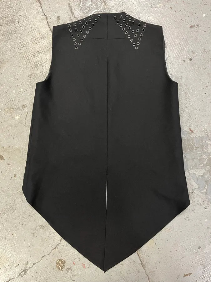 Givenchy Eyeled Black Suit Vest (S) APZvpzU 4