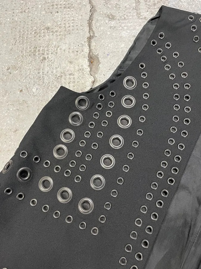 Givenchy Eyeled Black Suit Vest (S) APZvpzU 6