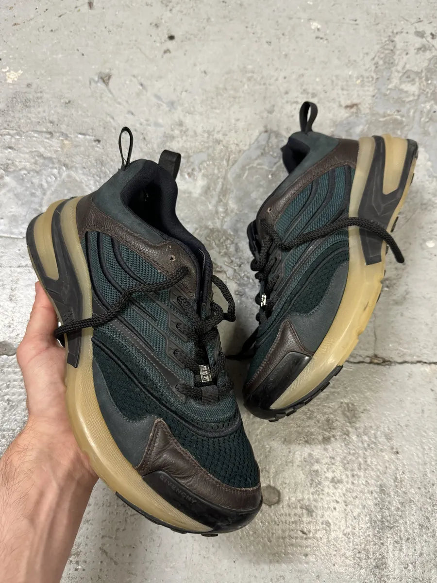 Givenchy Giv1 Runner Green & Brown Sneakers TwKWOrq 0