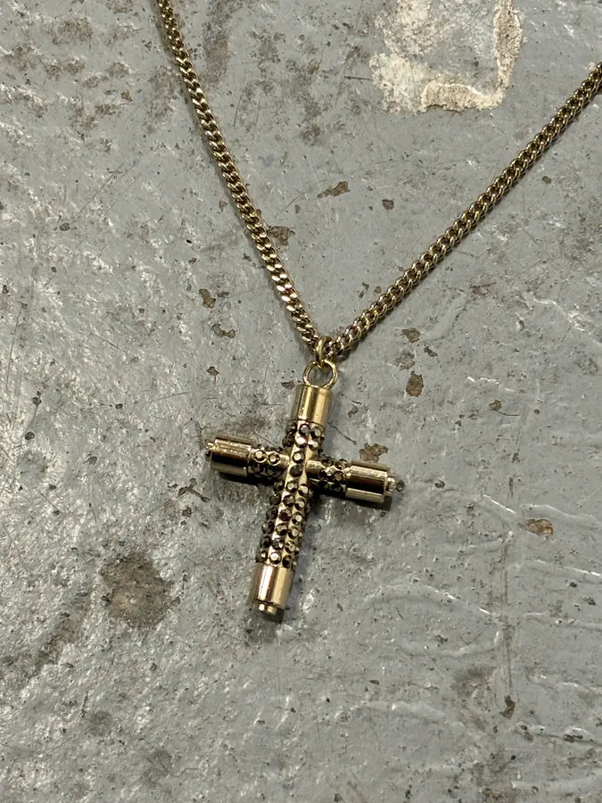 Givenchy Gold Metal Cross Necklace dNlXfxR 3
