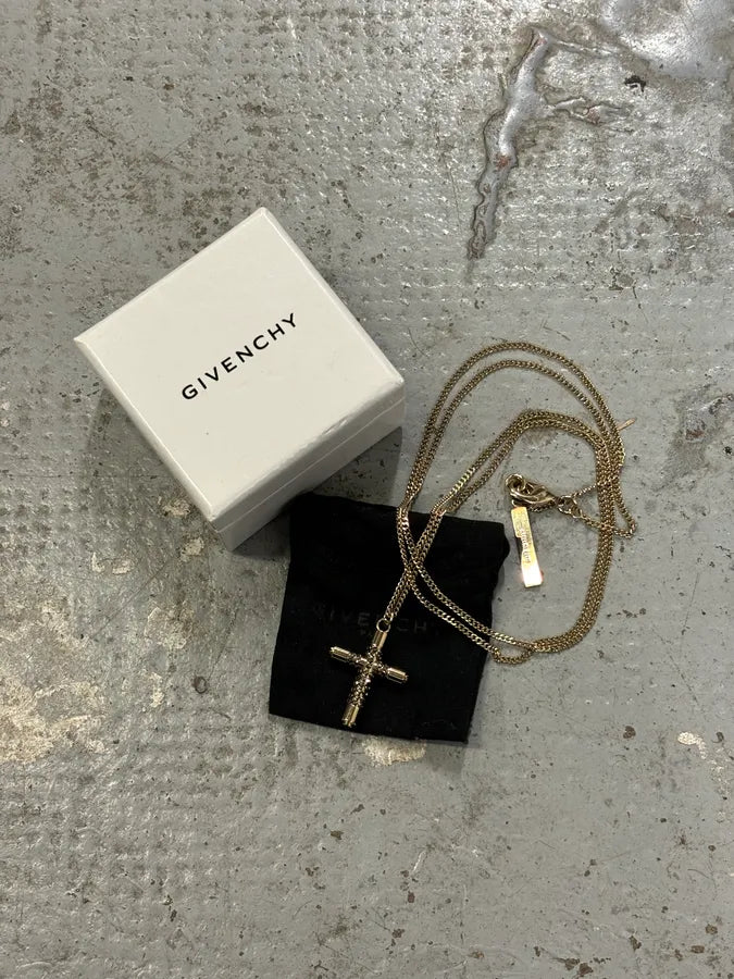 Givenchy Gold Metal Cross Necklace dNlXfxR 0
