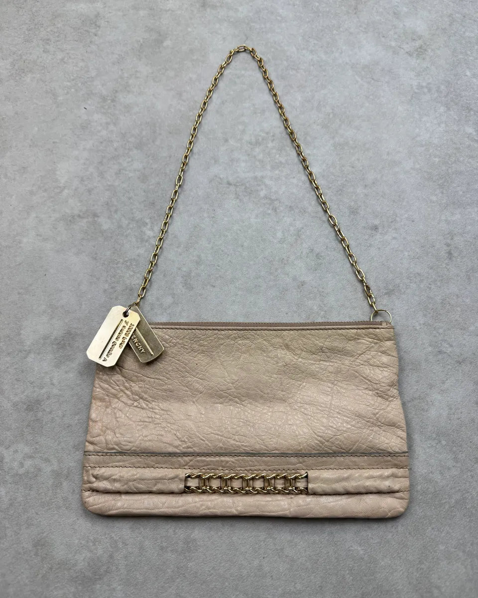 Givenchy Golden Chain Beige Leather Purse Bag QDEvFGG 0