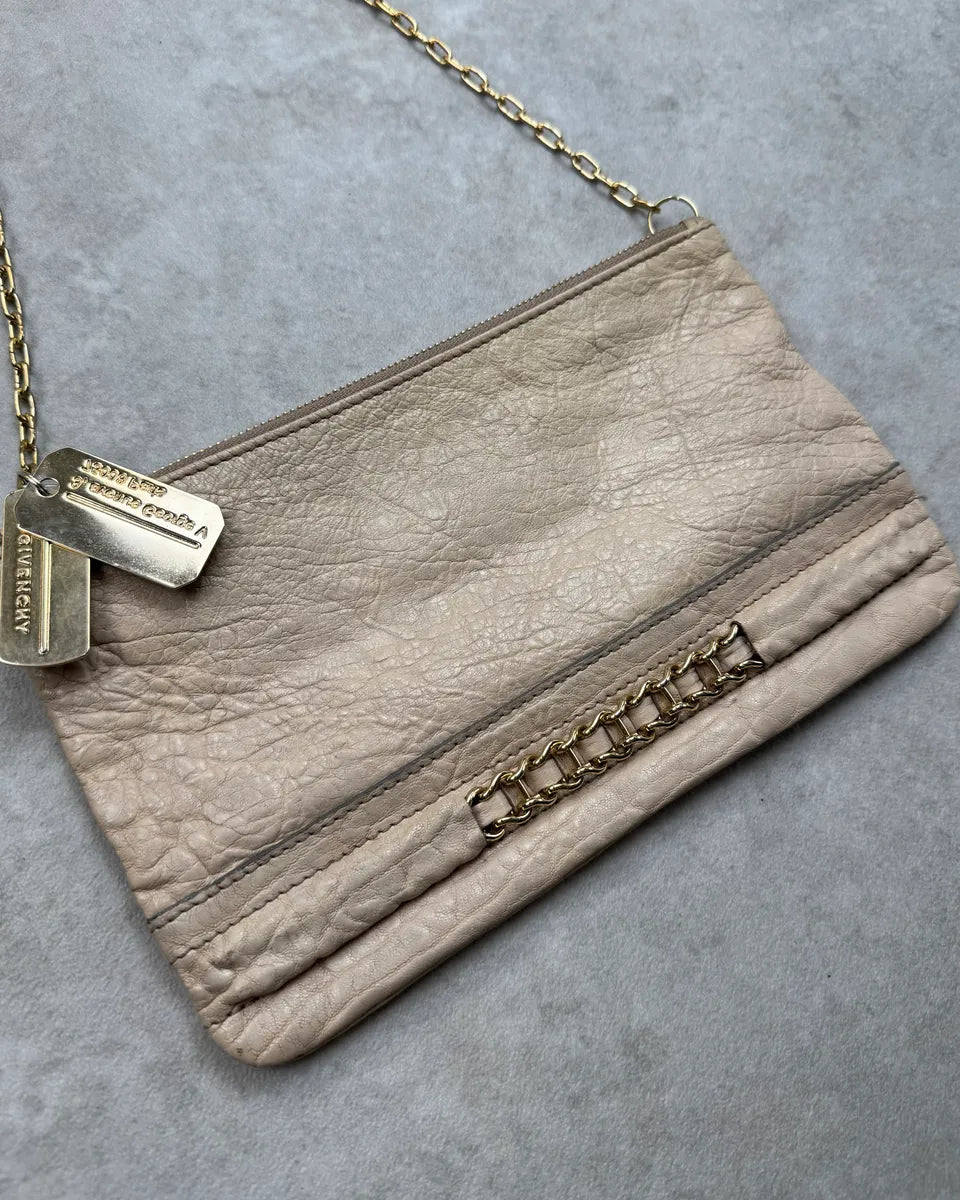 Givenchy Golden Chain Beige Leather Purse Bag QDEvFGG 3