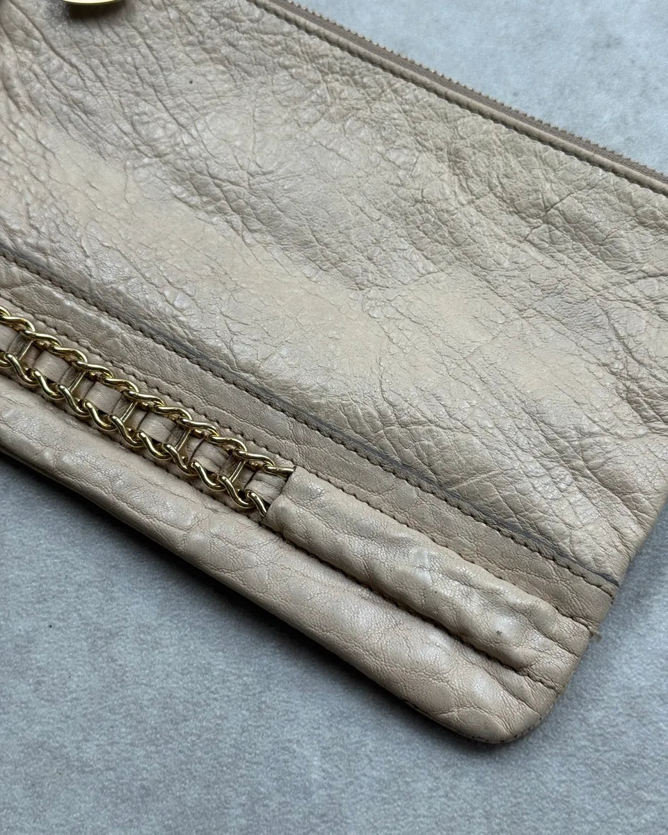 Givenchy Golden Chain Beige Leather Purse Bag QDEvFGG 5