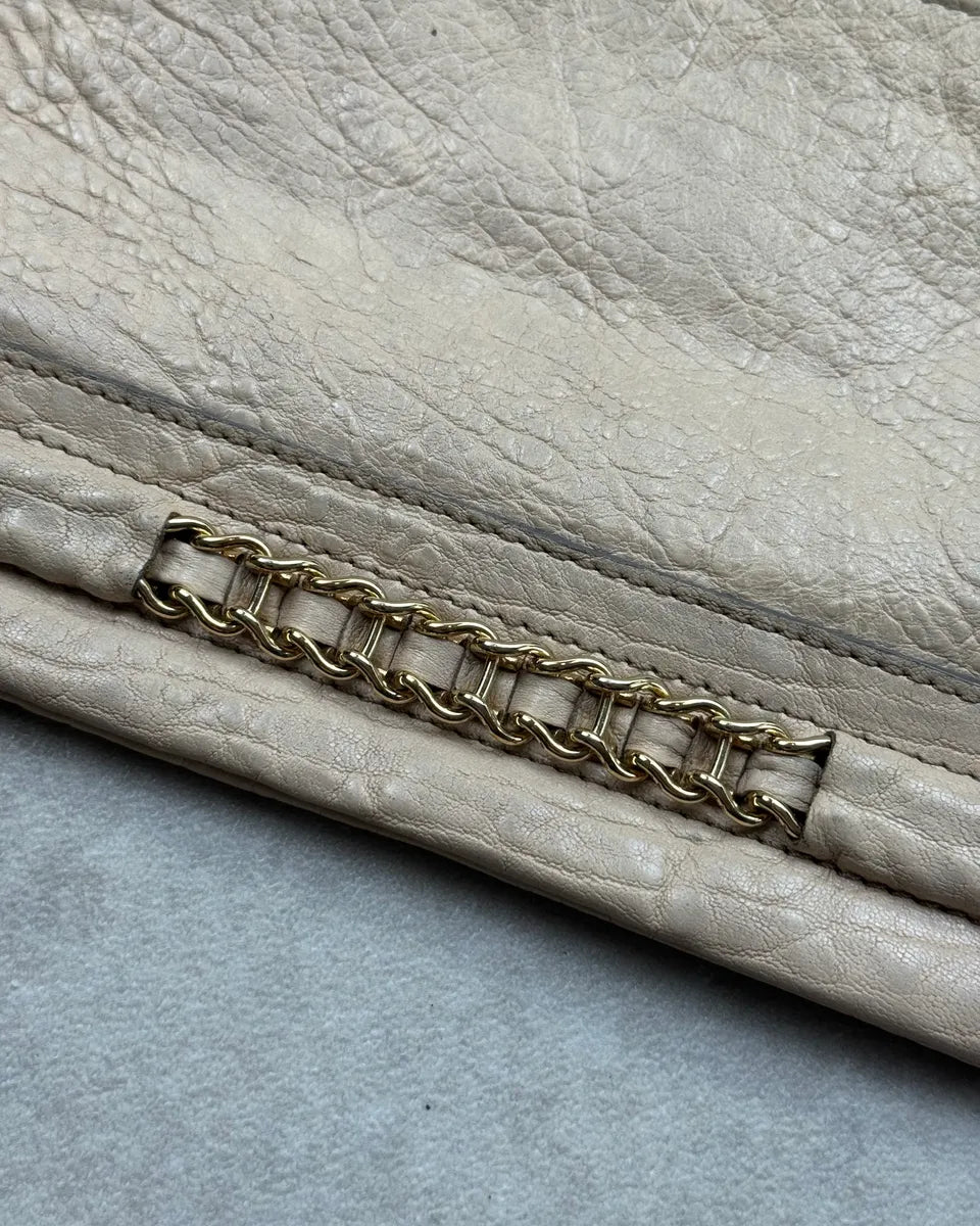 Givenchy Golden Chain Beige Leather Purse Bag QDEvFGG 6