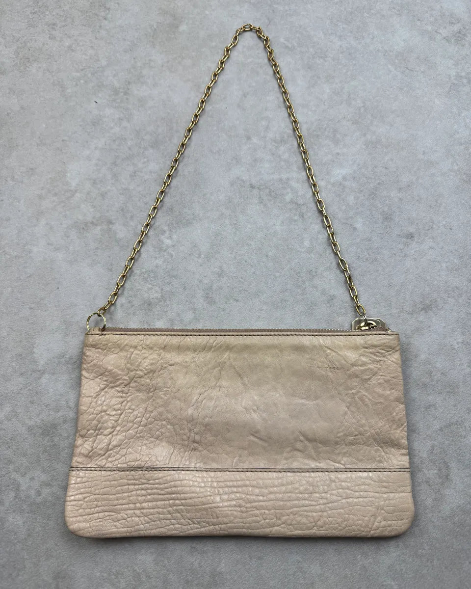 Givenchy Golden Chain Beige Leather Purse Bag QDEvFGG 7