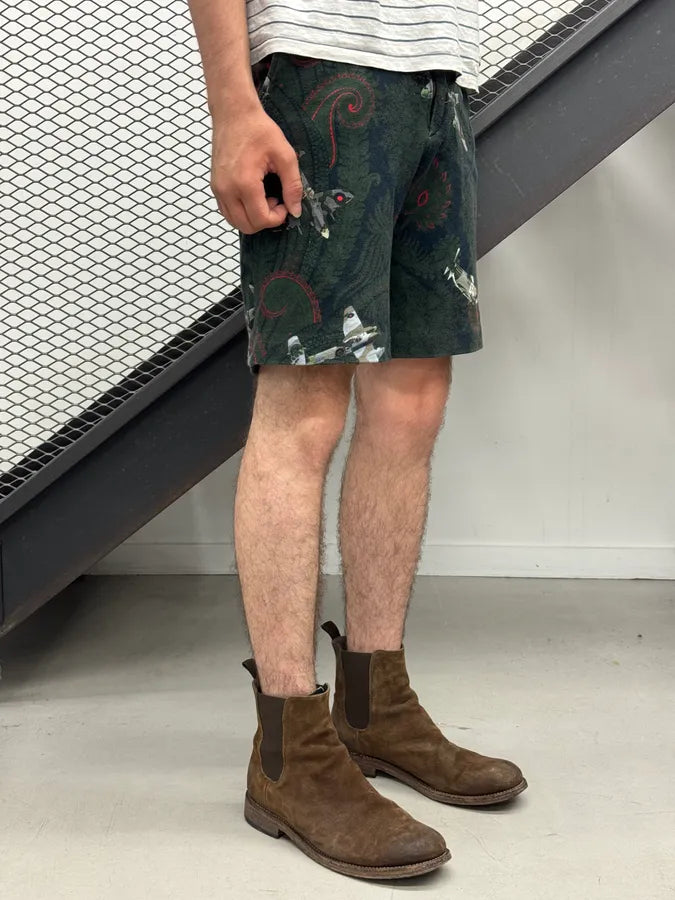 2010s Givenchy Plane Green Abstract Shorts by Riccardo Tisci ocATWqZ 2