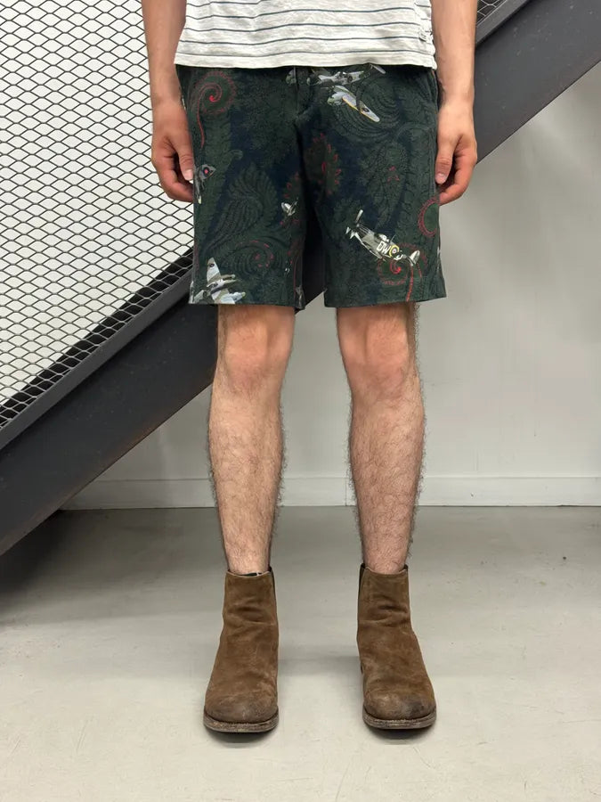 2010s Givenchy Plane Green Abstract Shorts by Riccardo Tisci ocATWqZ 1