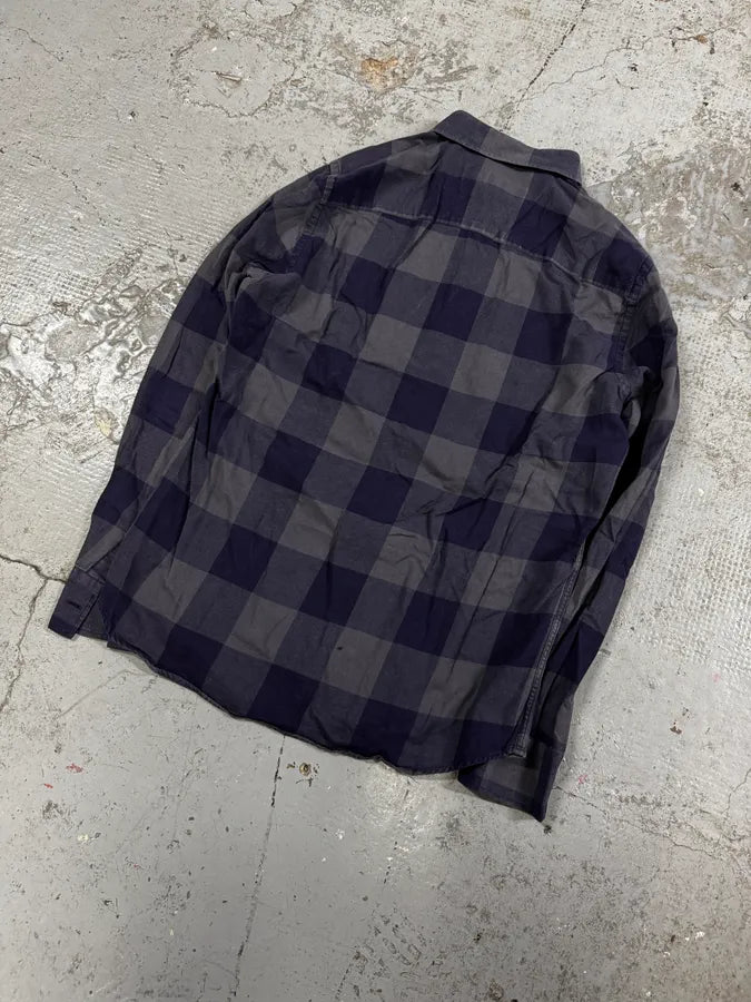 Givenchy Grey & Navy Checkered Shirt DRUNFrR 5