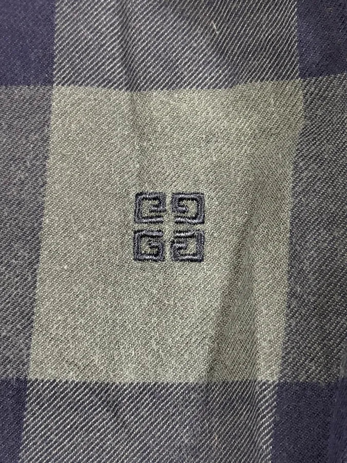 Givenchy Grey & Navy Checkered Shirt DRUNFrR 7