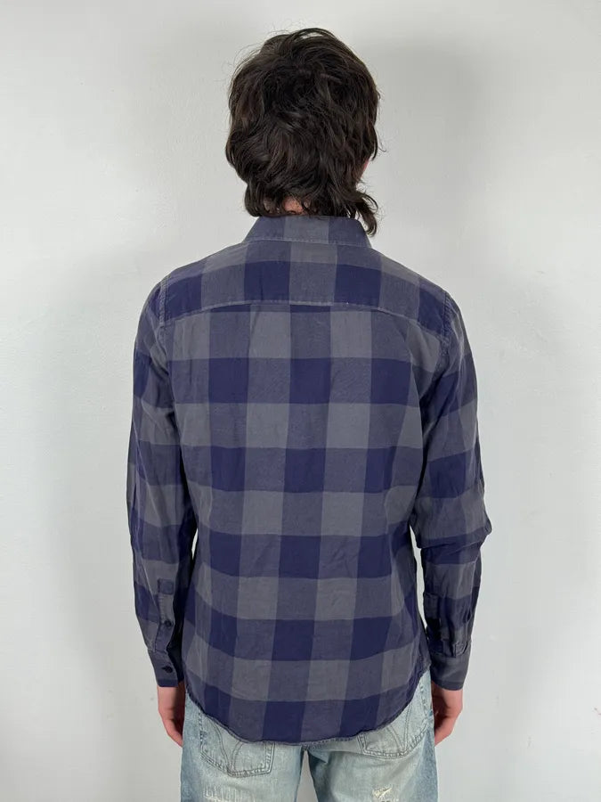 Givenchy Grey & Navy Classy Checkered Shirt HiLwZAc 1