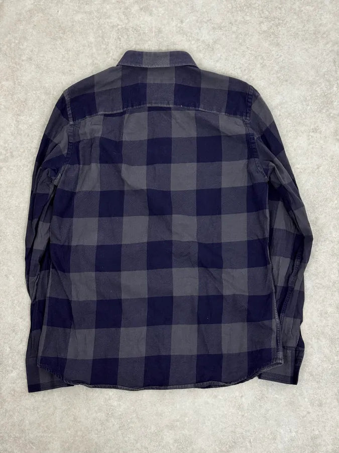 Givenchy Grey & Navy Classy Checkered Shirt HiLwZAc 3