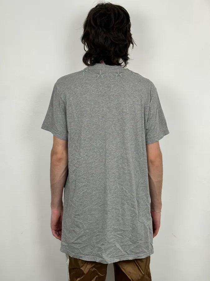 SS2017 Givenchy Grey Embroidered Star T-Shirt pBqbtcv 2