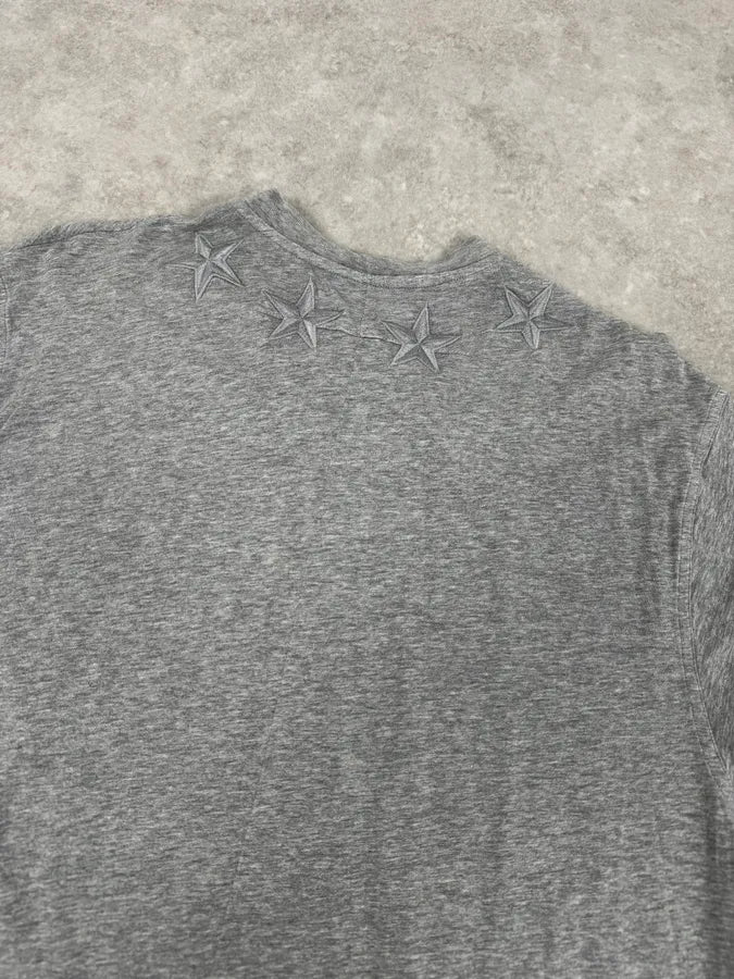 SS2017 Givenchy Grey Embroidered Star T-Shirt pBqbtcv 5