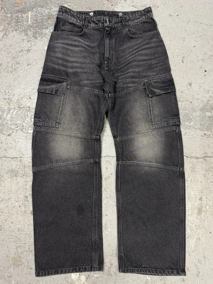 Givenchy Grey Denim Cargo Jeans by Matthew Williams MHpVuVl 1