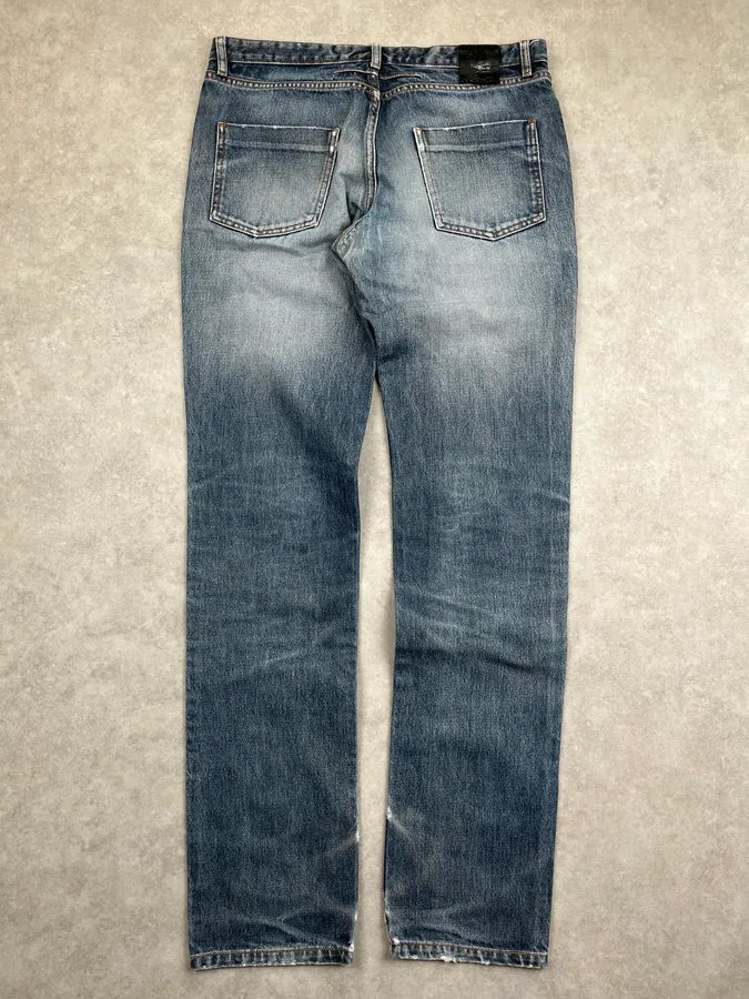 AW2009 Givenchy Blue Slim Denim Jeans mRGbcaA 4