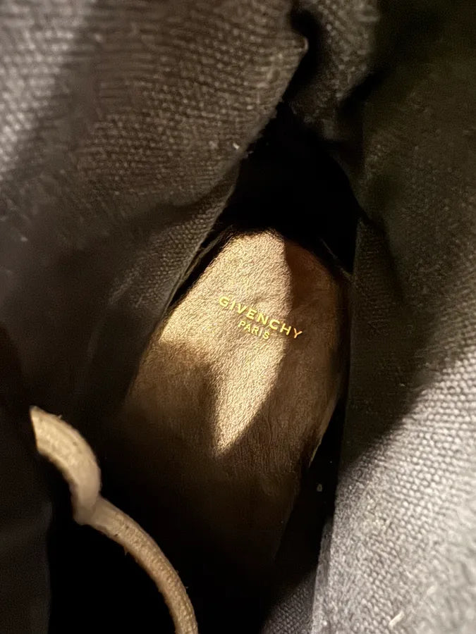 Givenchy High Black Canvas Combat Boots (41.5eu/us8) oLhKMPA 8
