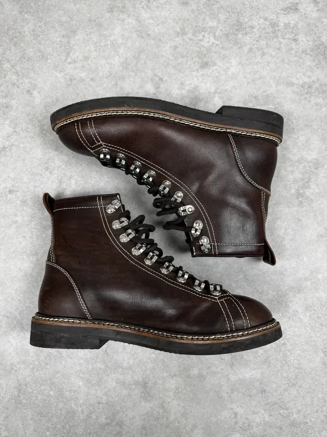 Givenchy Hiking Brown Leather Boots zZulczq 2