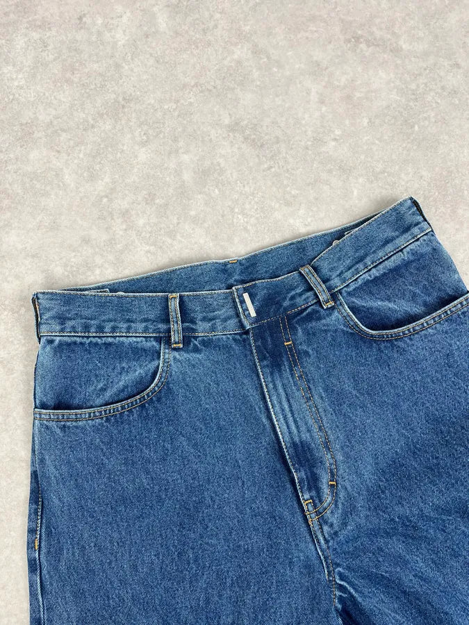 AW2023 Givenchy Indigo Blue Cargo Denim Jeans By Matthew Williams TBqRShG 4