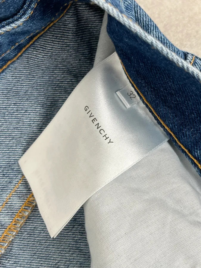 AW2023 Givenchy Indigo Blue Cargo Denim Jeans By Matthew Williams TBqRShG 12