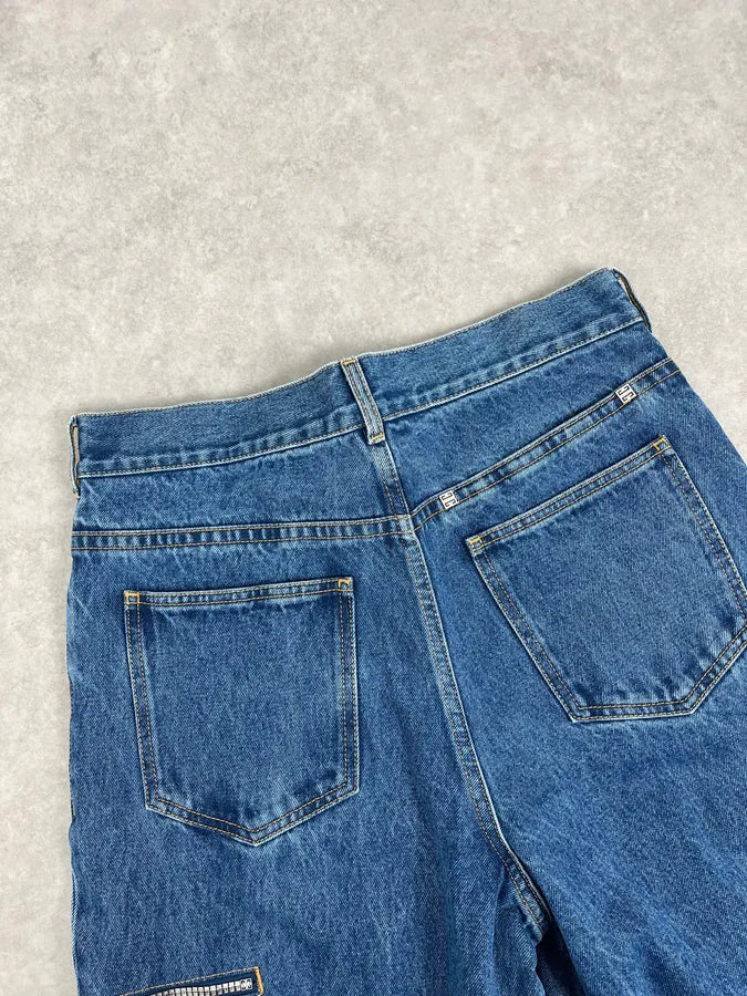 AW2023 Givenchy Indigo Blue Cargo Denim Jeans By Matthew Williams TBqRShG 6