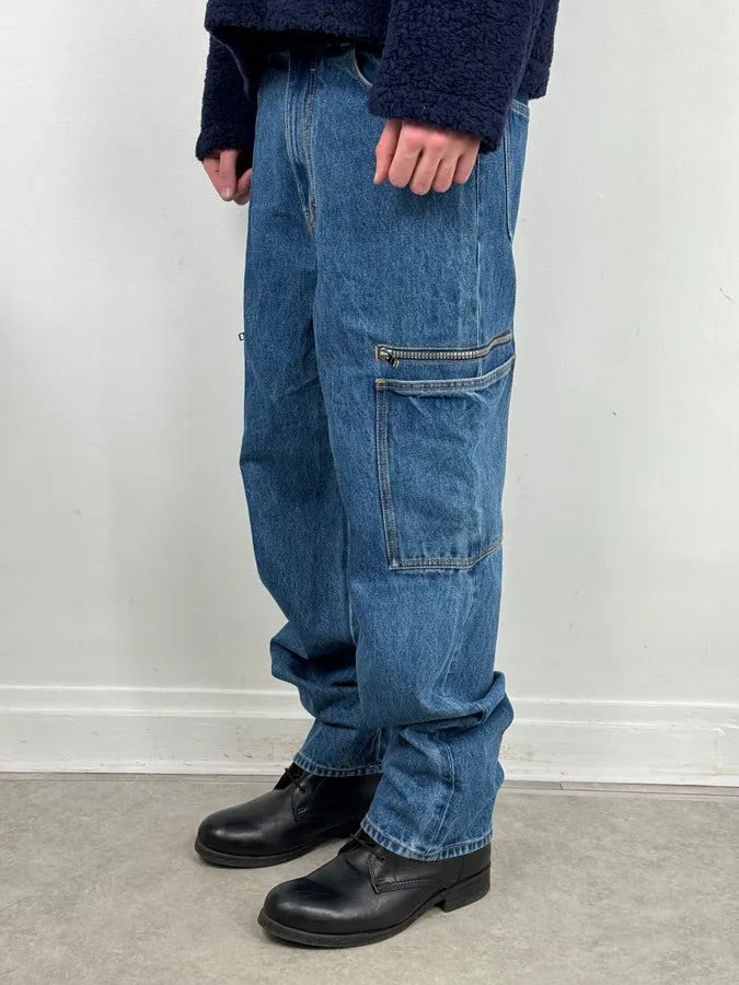 AW2023 Givenchy Indigo Blue Cargo Denim Jeans By Matthew Williams TBqRShG 2