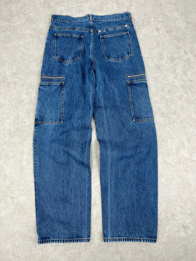 AW2023 Givenchy Indigo Blue Cargo Denim Jeans By Matthew Williams TBqRShG 5