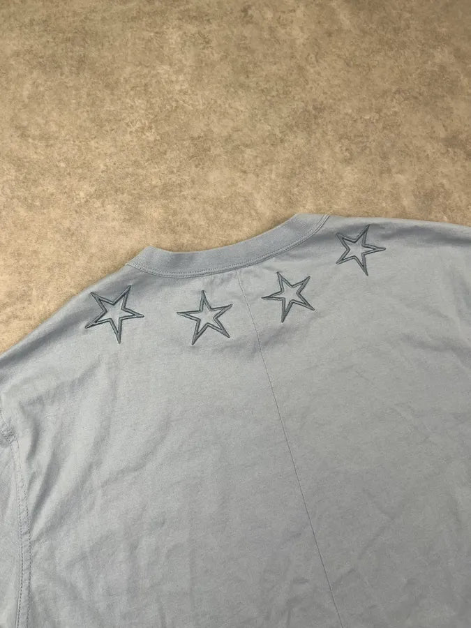 SS2020 Givenchy Light Blue Star Embroidered T-Shirt jDroFdG 5