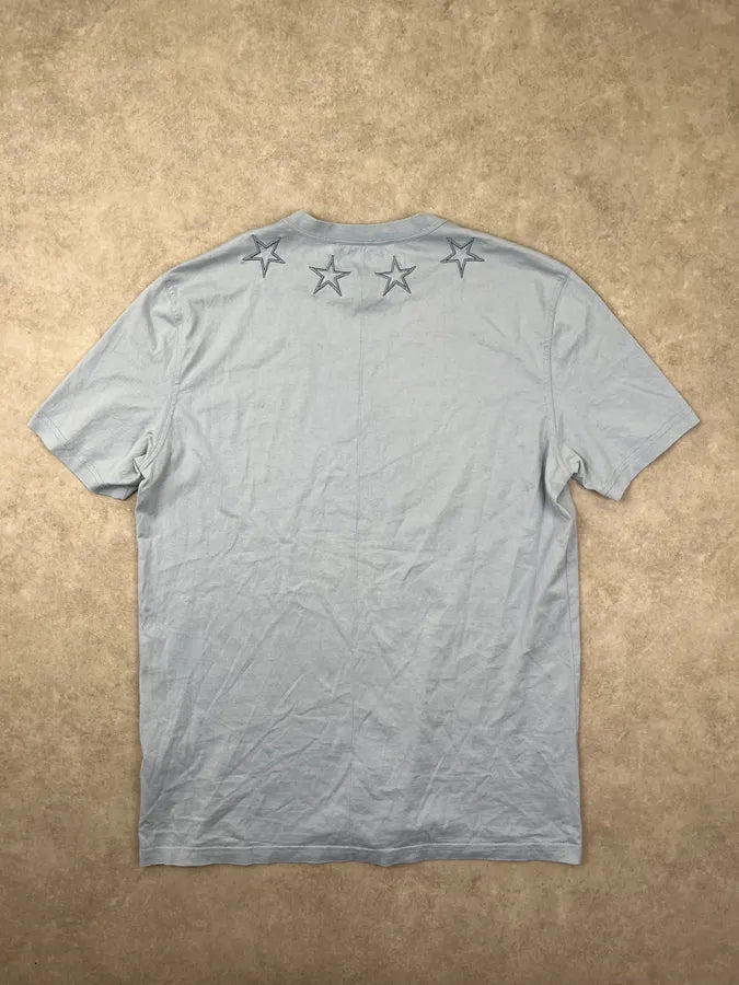 SS2020 Givenchy Light Blue Star Embroidered T-Shirt jDroFdG 3