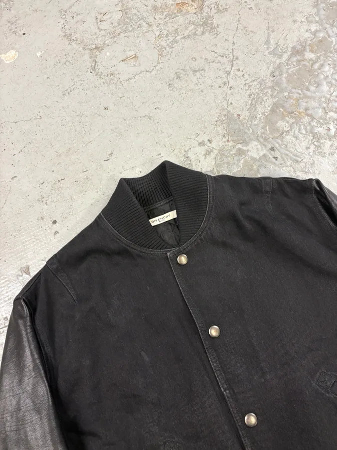 Givenchy Lion Hybrid Buttoned Bomber Leather Jacket pbEicJB 5