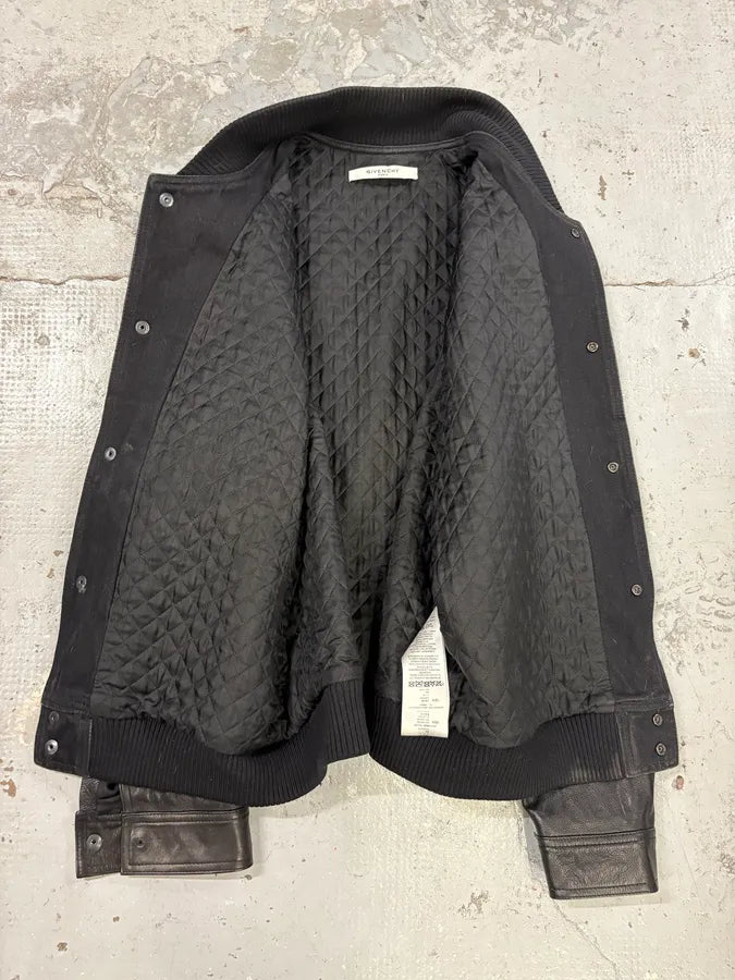 Givenchy Lion Hybrid Buttoned Bomber Leather Jacket pbEicJB 7