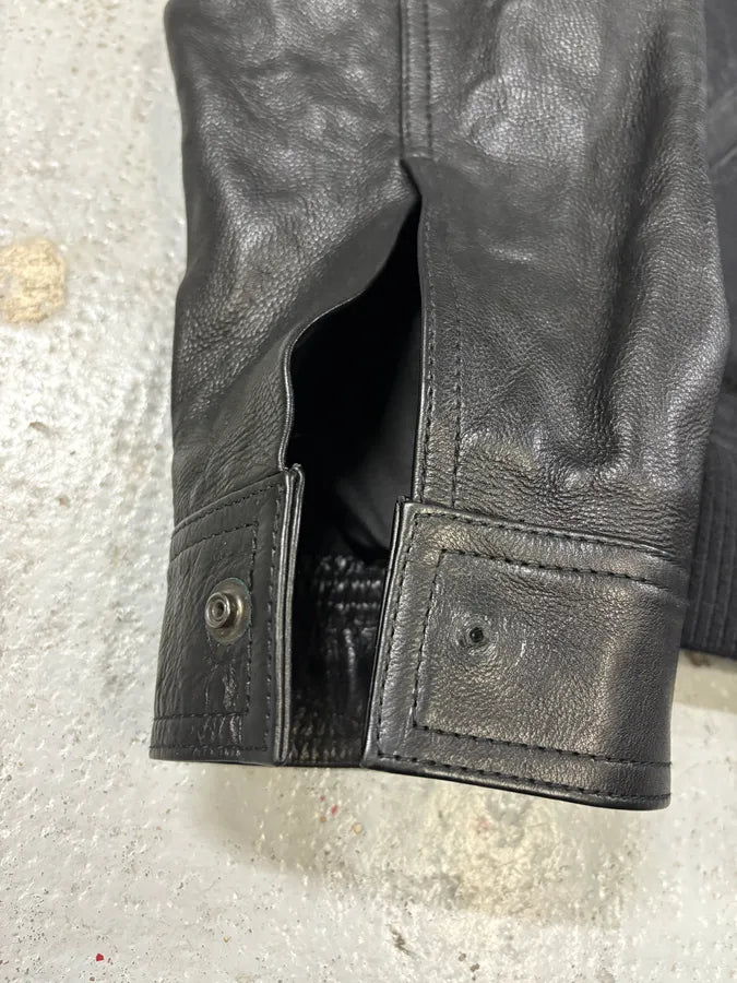 Givenchy Lion Hybrid Buttoned Bomber Leather Jacket pbEicJB 9