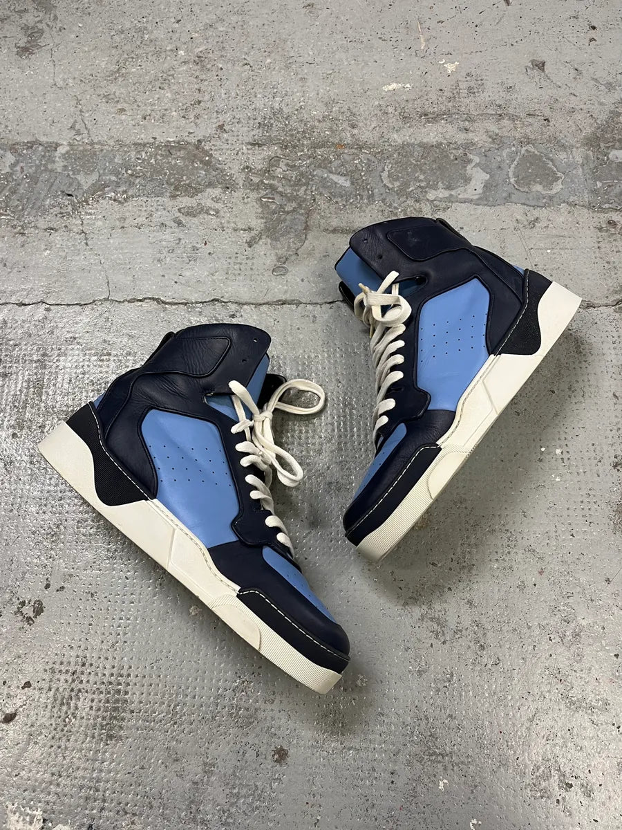 Givenchy Navy Blue Leather High-Top Sneaker Boots eiLoZWP 1