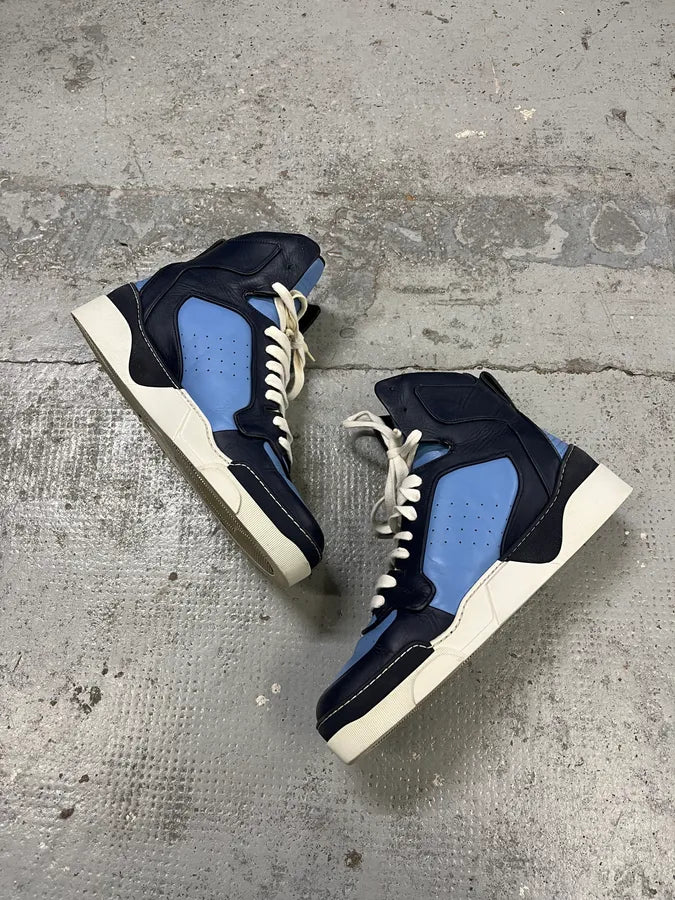 Givenchy Navy Blue Leather High-Top Sneaker Boots eiLoZWP 2