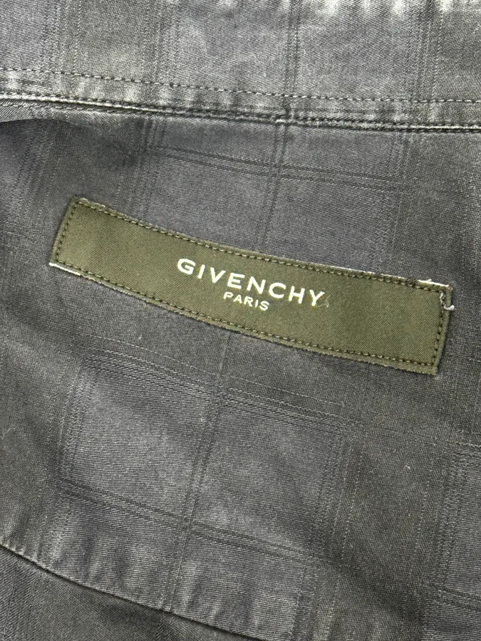 Givenchy Navy Checkered Classic Shirt   DdQUZAo 7