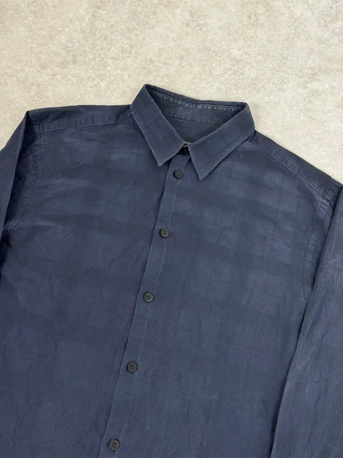Givenchy Navy Checkered Classic Shirt   DdQUZAo 4