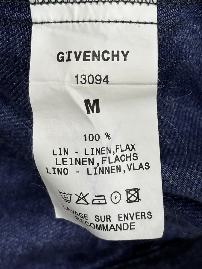 1990s Givenchy Navy Linen Trucker Jacket mHVwIuL 11