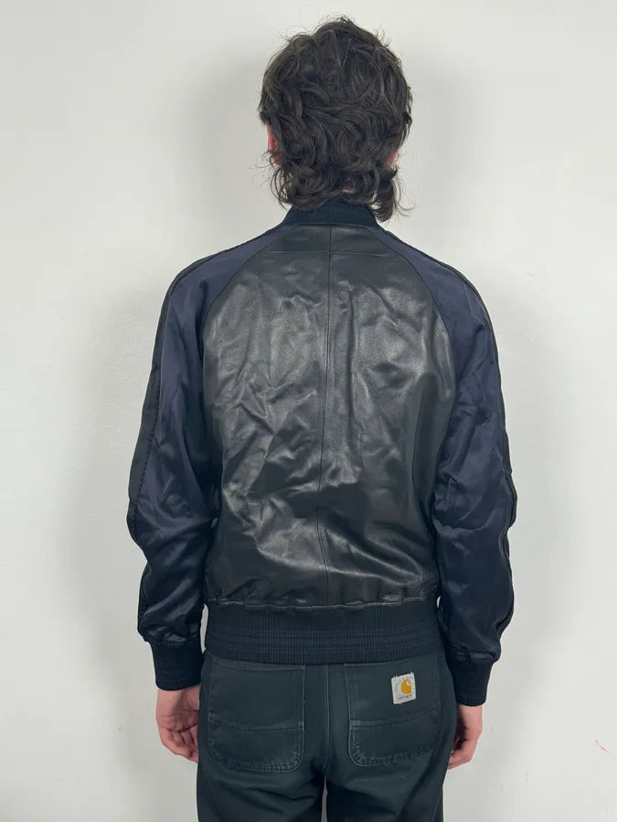 SS2017 Givenchy Navy Star Black Leather Bomber Jacket by Riccardo Tisci vQzUBLe 2