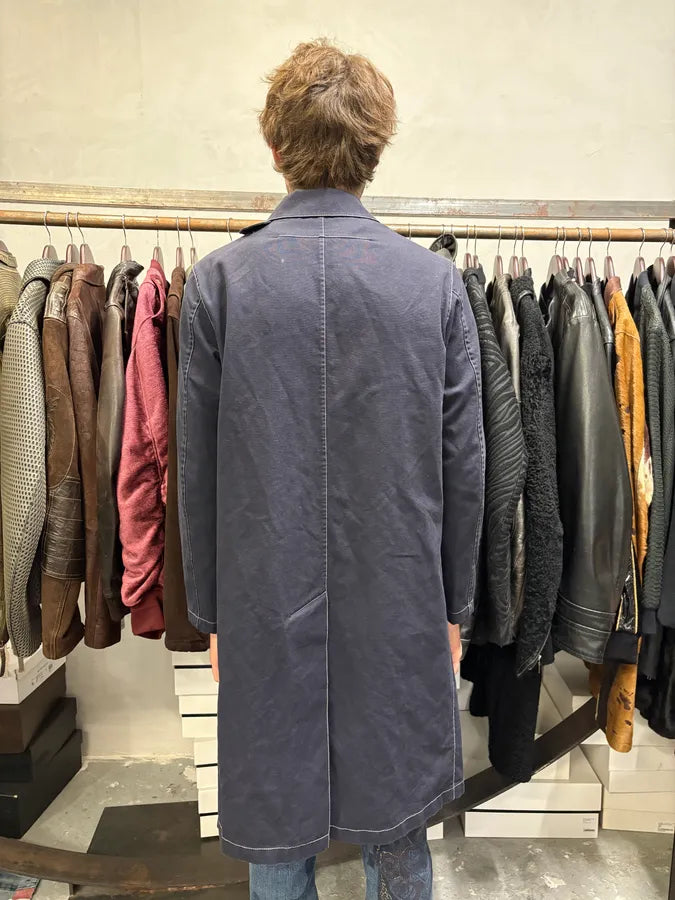 SS2016 Givenchy Navy Trench Long Jacket GhFODGx 3