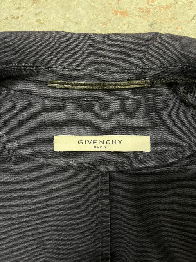 SS2016 Givenchy Navy Trench Long Jacket GhFODGx 7
