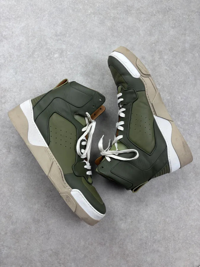 AW2014 Givenchy Olive Tyson High Leather Sneakers by Riccardo Tisci wtnpxCm 5