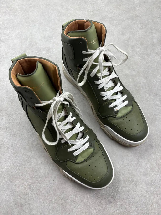 AW2014 Givenchy Olive Tyson High Leather Sneakers by Riccardo Tisci wtnpxCm 3
