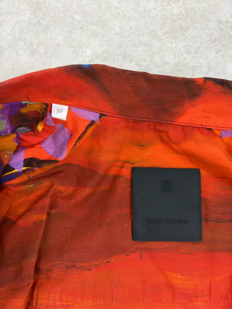 SS2022 Givenchy Josh Smith Orange Devil Hawaiian Shirt TRgetuJ 8