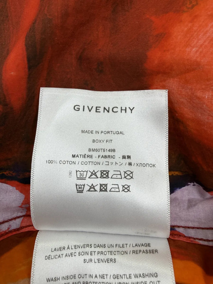 SS2022 Givenchy Josh Smith Orange Devil Hawaiian Shirt TRgetuJ 9