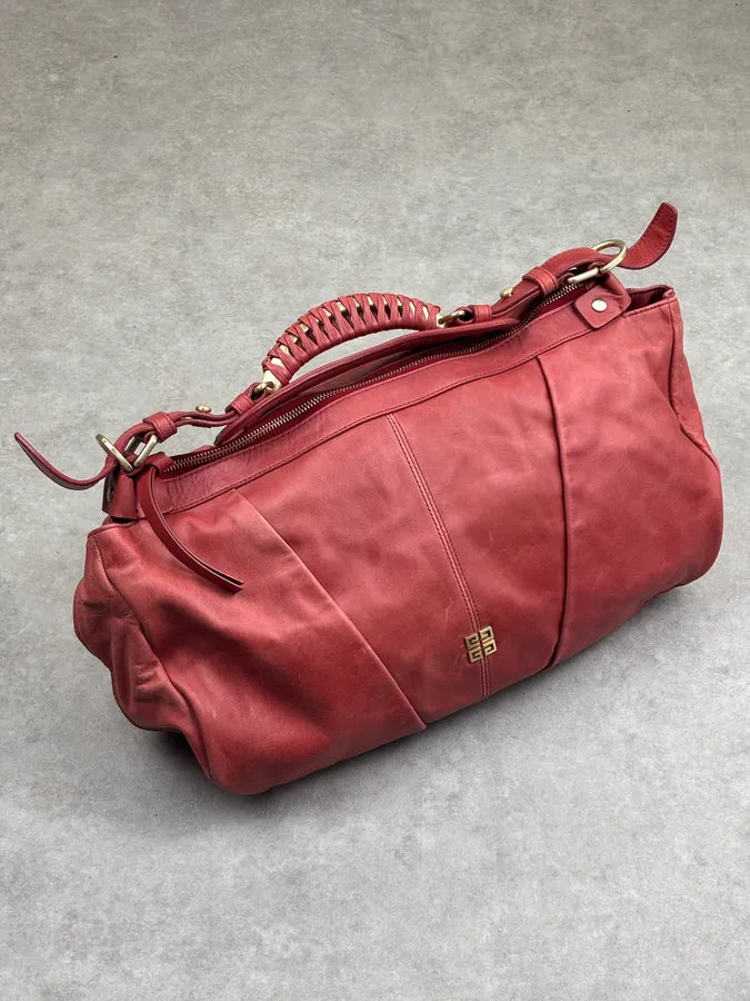 Givenchy Pink Coral Leather Braided Handle Hobo Bag opdcCmp 1