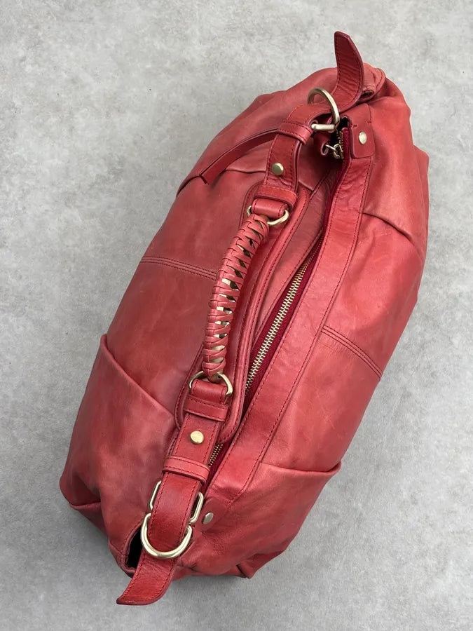 Givenchy Pink Coral Leather Braided Handle Hobo Bag opdcCmp 16