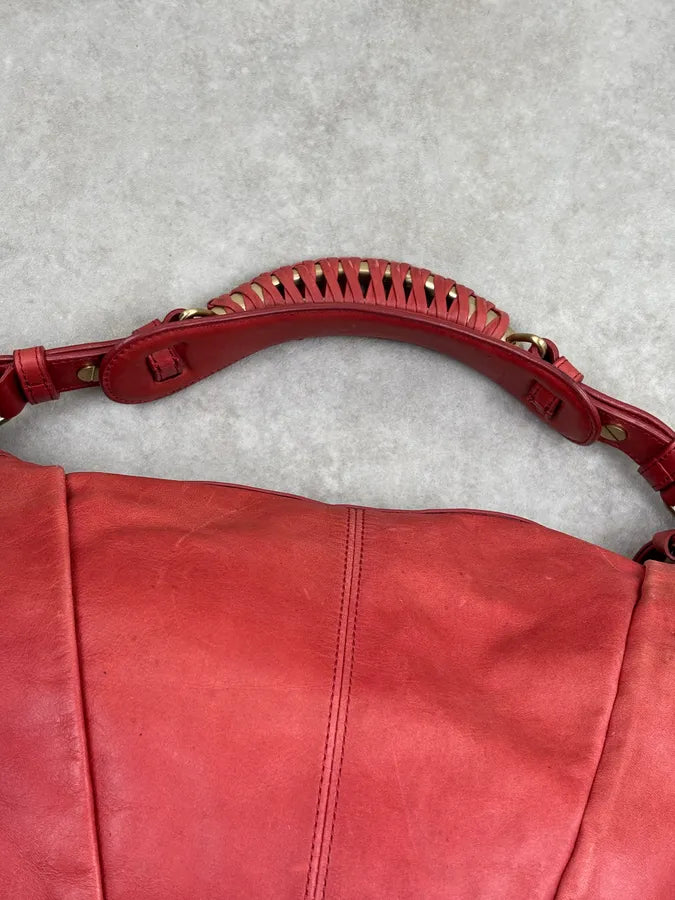 Givenchy Pink Coral Leather Braided Handle Hobo Bag opdcCmp 10