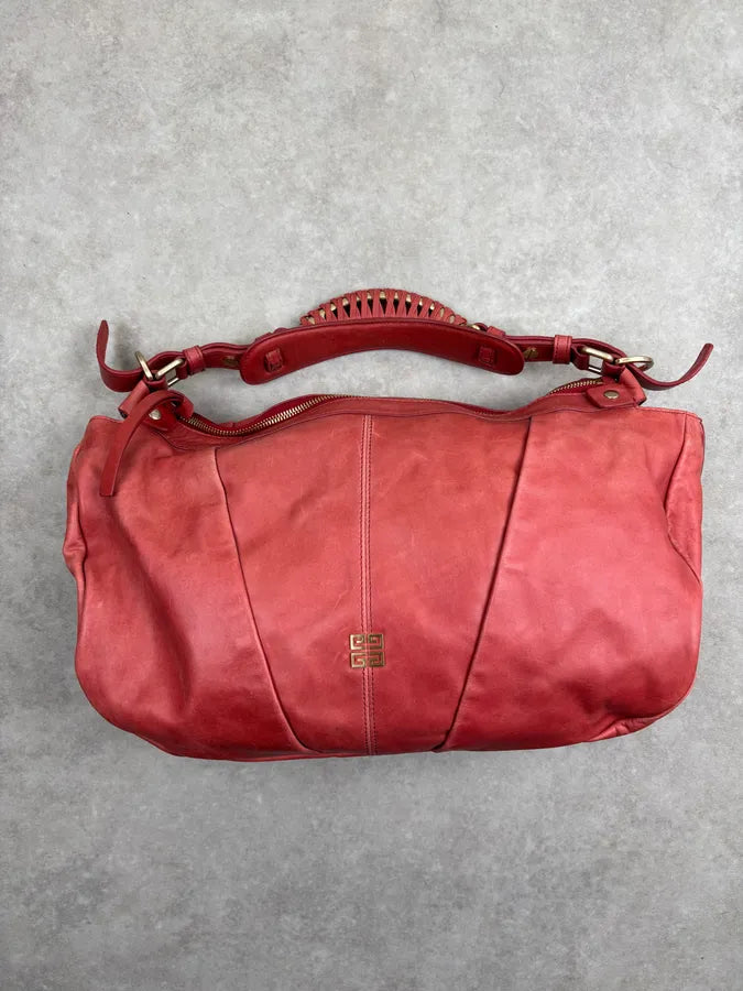 Givenchy Pink Coral Leather Braided Handle Hobo Bag opdcCmp 3