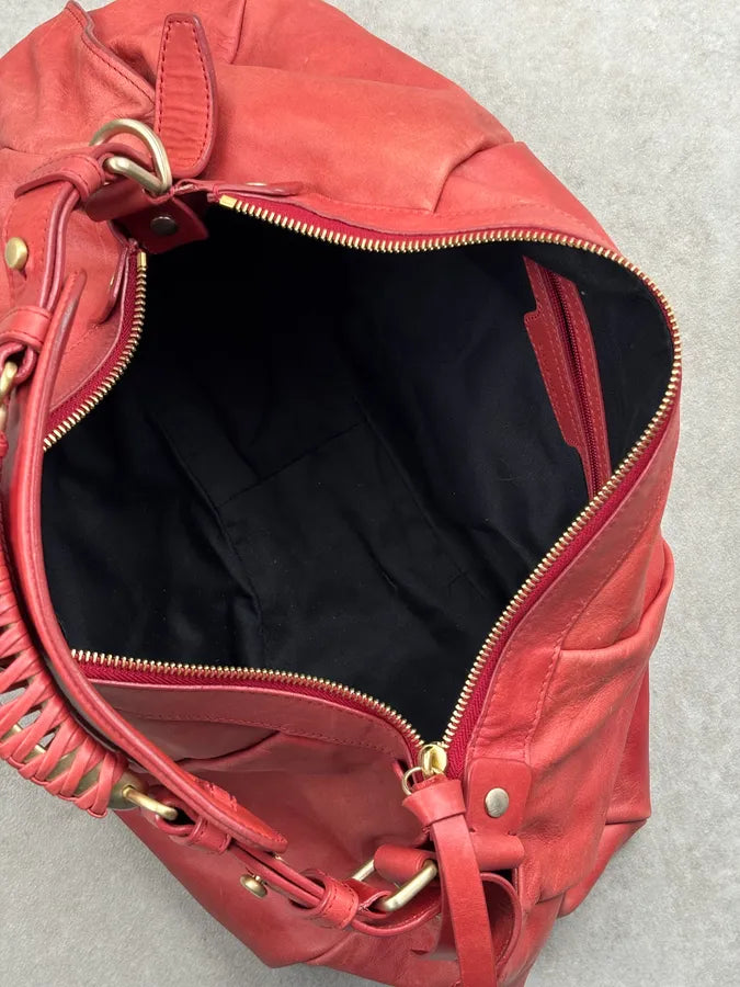 Givenchy Pink Coral Leather Braided Handle Hobo Bag opdcCmp 17