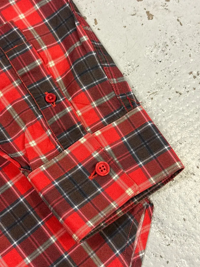 SS2015 Givenchy Red Black Plaid Star Shirt by Riccardo Tisci CTTlMhT 6
